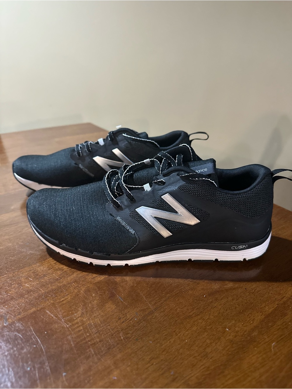 New Balance Black Athletic Running Sneakers with Silver Logo